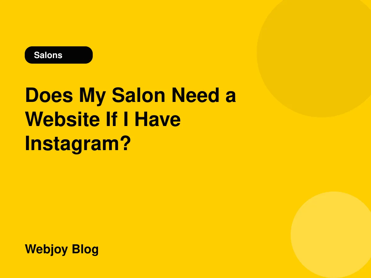Salon owner styling a client's hair next to a phone showing the salon's website and booking page